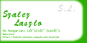 szalez laszlo business card